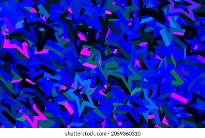 Light Blue, Red vector pattern with christmas stars. Stars on blurred abstract background with gradient. Pattern for astrology websites.