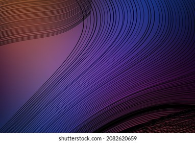 Light Blue, Red vector pattern with bent lines. Modern gradient abstract illustration with bandy lines. A sample for your ideas.