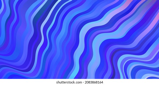 Light Blue, Red vector pattern with lines. Illustration in halftone style with gradient curves. Pattern for commercials, ads.