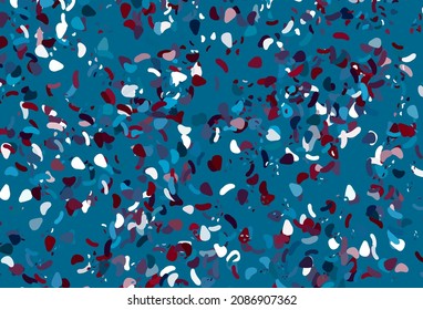 Light blue, red vector pattern with chaotic shapes. Illustration with colorful gradient shapes in abstract style. Best smart design for your business.