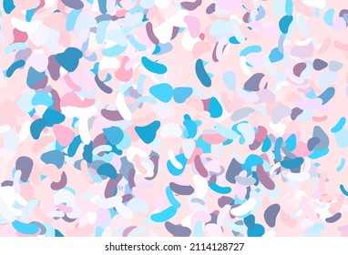Light Blue, Red vector pattern with chaotic shapes. Illustration with colorful gradient shapes in abstract style. Modern design for your business card.