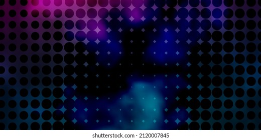 Light Blue, Red vector pattern with circles. Abstract illustration with colorful spots in nature style. Design for your commercials.