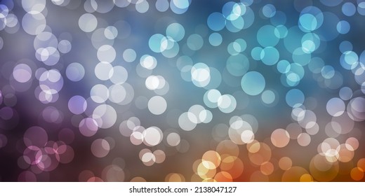 Light Blue, Red vector pattern with spheres. Illustration with set of shining colorful abstract spheres. Pattern for booklets, leaflets.