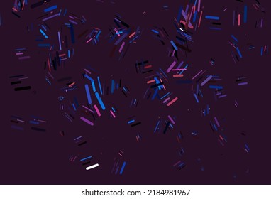Light Blue, Red vector pattern with narrow lines. Lines on blurred abstract background with gradient. Pattern for ads, posters, banners.