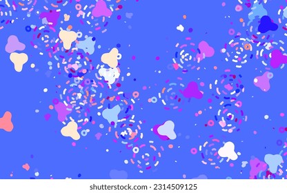 Light Blue, Red vector pattern with random forms. Decorative design in abstract style with random forms. Background for a cell phone.