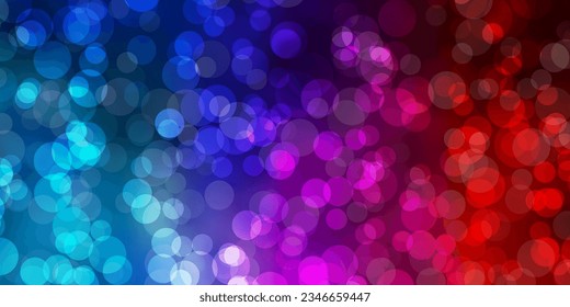 Light Blue, Red vector pattern with spheres. Colorful illustration with gradient dots in nature style. Pattern for wallpapers, curtains.