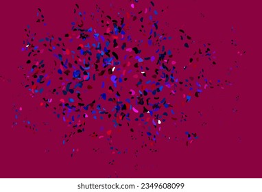 Light Blue, Red vector pattern with chaotic shapes. Decorative design in abstract style with random forms. Simple design for your web site.