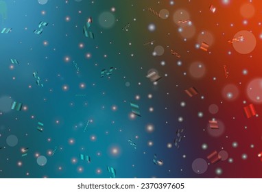 Light Blue, Red vector pattern with spheres. Beautiful colored illustration with blurred circles in nature style. Wallpaper for a cell phone.