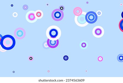 Light Blue, Red vector pattern with spheres. Blurred bubbles on abstract background with colorful gradient. Pattern for beautiful websites.