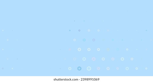 Light Blue, Red vector pattern with magic elements. Retro design in abstract style with witchcraft forms. Simple base for your occult design.