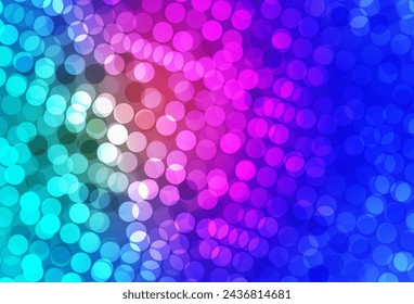 Light Blue, Red vector pattern with spheres. Abstract illustration with colored bubbles in nature style. Pattern for ads, leaflets.