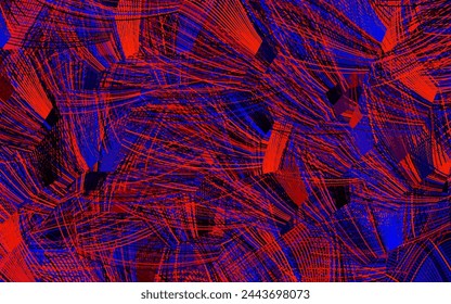Light Blue, Red vector pattern with random forms.