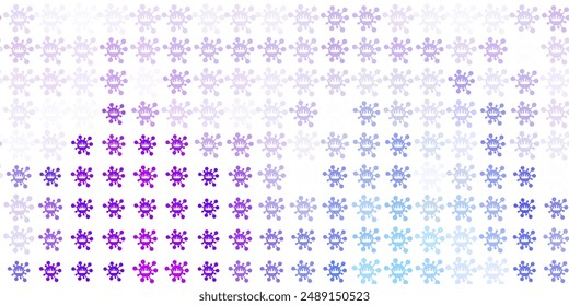 Light Blue, Red vector pattern with coronavirus elements. Colorful  gradient illness symbols in simple abstract style. Best design for quarantine events.