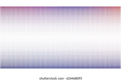 Light Blue, Red vector pattern of geometric circle shapes. Colorful mosaic banner. Geometric background with colored disks.