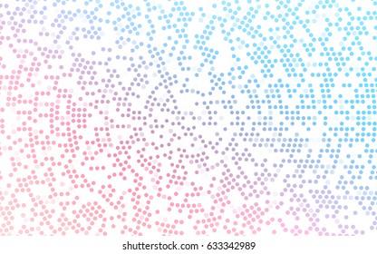 Light Blue, Red vector red pattern of geometric circles, shapes. Colorful mosaic banner. Geometric background with colored disks.