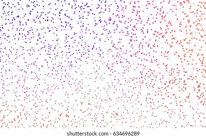 Light Blue, Red vector pattern with colored spheres. Geometric sample of repeating circles on white background in halftone style.