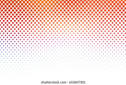 Light Blue, Red vector red pattern of geometric circles, shapes. Colorful mosaic banner. Geometric background with colored disks.