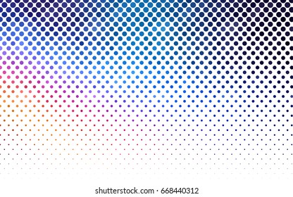 Light Blue, Red vector red pattern of geometric circles, shapes. Colorful mosaic banner. Geometric background with colored disks.
