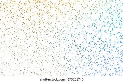 Light Blue, Red vector pattern with colored spheres. Geometric sample of repeating circles on white background in halftone style.