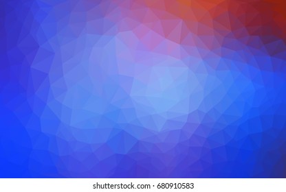 Light Blue, Red vector Pattern.  triangular template. Geometric sample. Repeating routine with triangle shapes. New texture for your design. Pattern can be used for background.