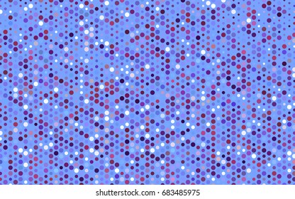 Light Blue, Red vector red pattern of geometric circles, shapes. Colorful mosaic banner. Geometric background with colored disks.