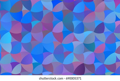 Light Blue, Red vector red pattern of geometric circles, shapes. Colorful mosaic banner. Geometric background with colored disks.