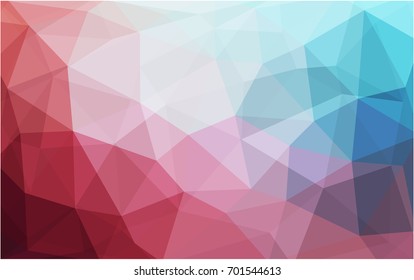 Light Blue, Red vector Pattern.  triangular template. Geometric sample. Repeating routine with triangle shapes. New texture for your design. Pattern can be used for background.