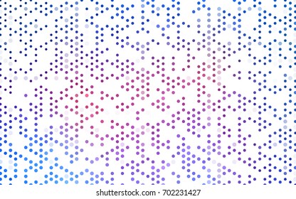 Light Blue, Red vector red pattern of geometric circles, shapes. Colorful mosaic banner. Geometric background with colored disks.