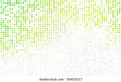Light Blue, Red vector pattern with colored spheres. Geometric sample of repeating circles on white background in halftone style.
