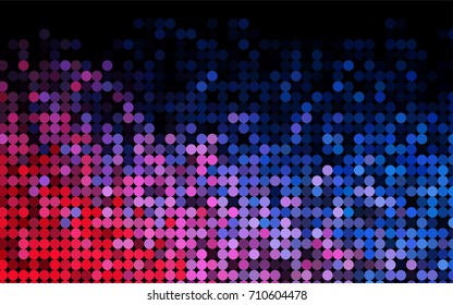 Light Blue, Red vector red pattern of geometric circles, shapes. Colorful mosaic banner. Geometric background with colored disks.