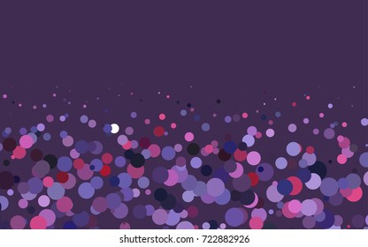 Light Blue, Red vector pattern with colored spheres. Geometric sample of repeating circles on white background in halftone style.