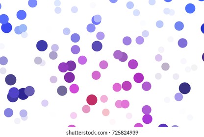 Light Blue, Red vector red pattern of geometric circles, shapes. Colorful mosaic banner. Geometric background with colored disks.