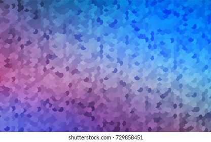 Light Blue, Red vector red pattern of geometric circles, shapes. Colorful mosaic banner. Geometric background with colored disks.