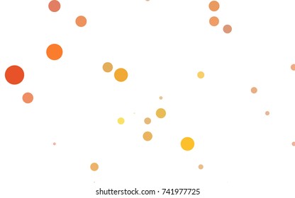 Light Blue, Red vector pattern with colored spheres. Geometric sample of repeating circles on white background in halftone style.