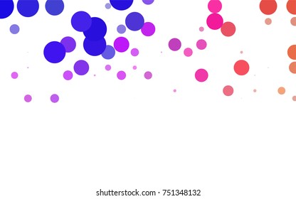 Light Blue, Red vector red pattern of geometric circles, shapes. Colorful mosaic banner. Geometric background with colored disks.