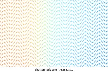 Light Blue, Red vector pattern with colored spheres. Geometric sample of repeating circles on white background in halftone style.