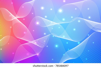 Light Blue, Red vector pattern with christmas ribbons. Modern geometrical abstract illustration with carnival ribbons. The pattern can be used for new year ad, booklets.