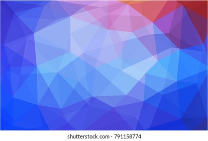 Light Blue, Red vector Pattern.  triangular template. Geometric sample. Repeating routine with triangle shapes. New texture for your design. Pattern can be used for background.