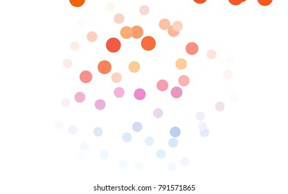 Light Blue, Red vector red pattern of geometric circles, shapes. Colorful mosaic banner. Geometric background with colored disks.