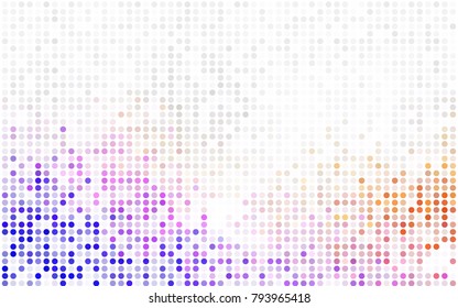 Light Blue, Red vector red pattern of geometric circles, shapes. Colorful mosaic banner. Geometric background with colored disks.