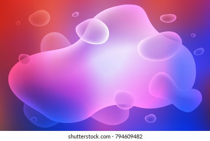 Light Blue, Red vector pattern with lines, ovals. An elegant bright illustration with gradient. The template for cell phone backgrounds.