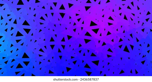 Diseño de triángulo de poliéster de vector azul claro y rojo. Ilustración abstracta elegante con triángulos de gradiente. La mejor opción para su diseño.