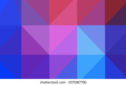 Light Blue, Red vector polygon abstract backdrop. Shining polygonal illustration, which consist of triangles. The best triangular design for your business.