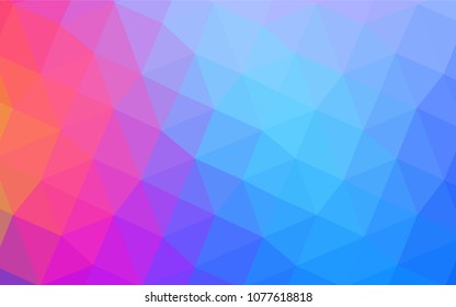 Light Blue, Red vector polygon abstract background. A completely new color illustration in a  polygonal style. A completely new design for your business.