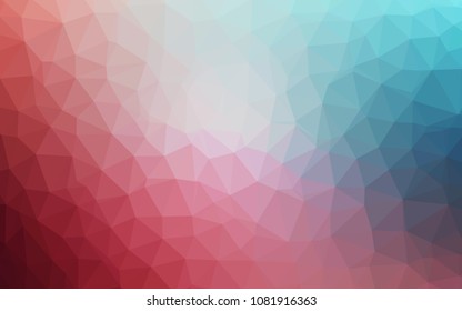 Light Blue, Red vector polygon abstract layout. A completely new color illustration in a polygonal style. Best triangular design for your business.