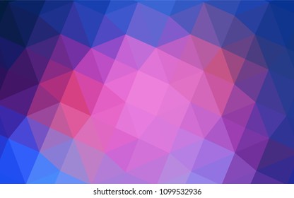 Light Blue, Red vector polygon abstract layout. Modern geometrical abstract illustration with gradient. The best triangular design for your business.