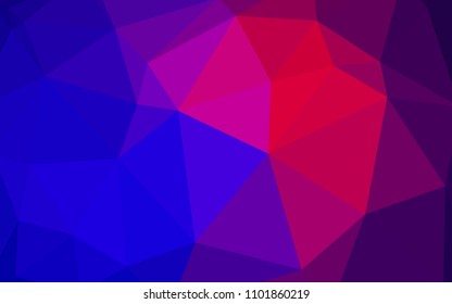 Light Blue, Red vector polygon abstract layout. Shining colorful illustration with triangles. Polygonal design for your web site.