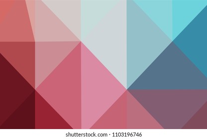 Light Blue, Red vector polygon abstract background. A sample with polygonal shapes. A completely new template for your business design.