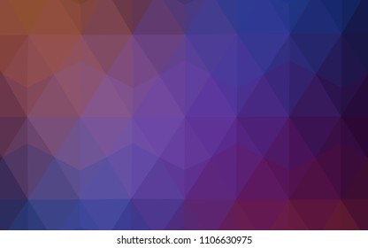 Light Blue, Red vector polygon abstract background. Elegant bright polygonal illustration with gradient. New template for your brand book.