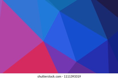 Light Blue, Red vector polygon abstract backdrop. Glitter abstract illustration with an elegant triangles. Completely new template for your banner.